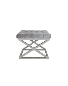 ATELIER DEL SOFA Tabure Capraz, srebrna/siva