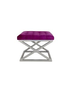 ATELIER DEL SOFA Tabure Capraz, srebrna/ciklama