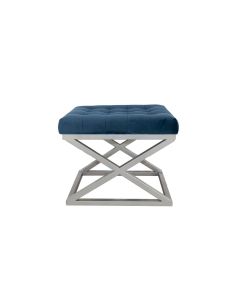 ATELIER DEL SOFA Tabure Capraz, srebrna/plava