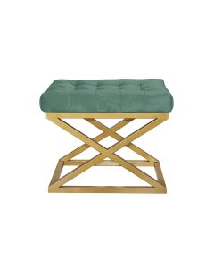 ATELIER DEL SOFA Tabure Capraz, zlatna/zelena