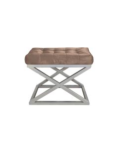 ATELIER DEL SOFA Tabure Capraz, srebrna/svetlo braon