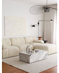 ATELIER DEL SOFA Ugaona garnitura Soli, bela