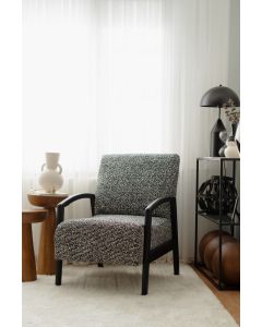 ATELIER DEL SOFA Fotelja Luma, crna/bela