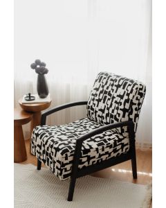 ATELIER DEL SOFA Fotelja Luma v2, crna/bela