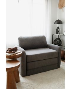 ATELIER DEL SOFA Fotelja na razvlačenje Nest, siva