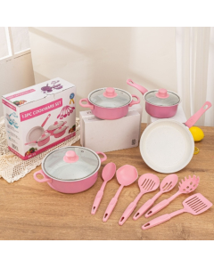 Kuhinjski set od 13 delova, roze