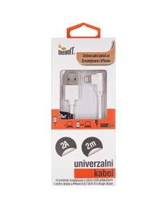 MEANIT USB kabl za iPhone, FLIP, 1A, 2m, srebrni - 8210
