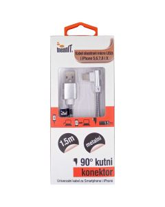 MEANIT USB kabl za iPhone, FLIP, 1A, 2m, beli - 8209