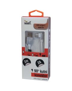 MEANIT USB kabl USB / USB C, 90°, 2A - 13353