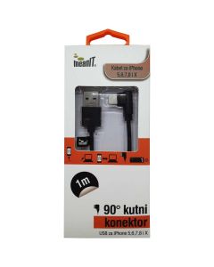MEANIT USB kabl za iPhone 5 / 6, dužina 1m, crna - 6161