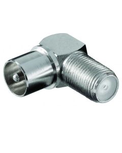 GEMBIRD Adapter sa koaksijalnog konektora na F konektor pod uglom od 90 stepeni, 25 kom (cena po komadu) - 38731