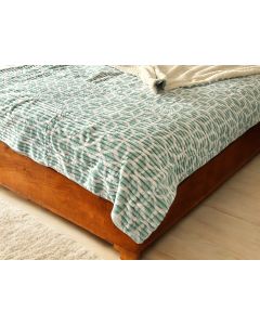 VIKTORIJA Ćebe 200x200cm Dva lica A9 Zelena boja - VLK000388-a