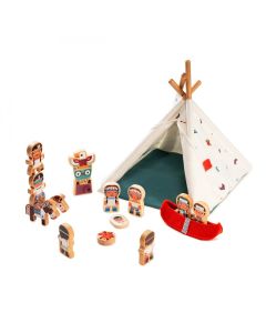 LILLIPUTIENS Igračka indijanski šator sa figurama - 83146