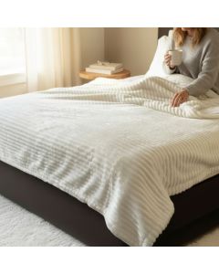 VIKTORIJA Ćebe 150x200cm Dva lica A16 Prljavo bela boja