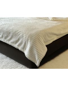 VIKTORIJA Ćebe 150x200cm Dva lica A16 Prljavo bela boja - VLK000387-a16p