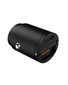 CELLY Auto punjač 30W, USB+Type C - CCMINIUSBUSBCBK