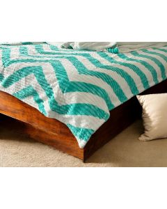 VIKTORIJA Ćebe 200x200cm Dva lica A15 Zelena boja - VLK000388-A1ja