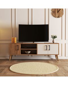 HANAH HOME TV komoda Exxen - 1584, bela/braon - 389MZA1169