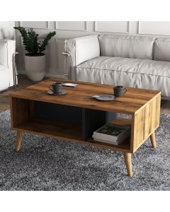 HANAH HOME Klub sto Exxen, braon/antracit