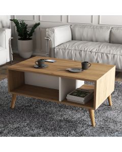 HANAH HOME Klub sto Exxen - 2074, braon/bela - 389MZA1414