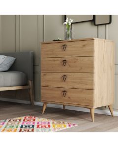 HANAH HOME Komoda Versa-Ce 3612, svetlo braon