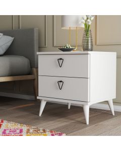 HANAH HOME Noćni ormarić Versa-Ce 3634, bela - 389MZA1712