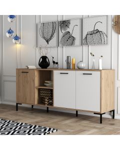 HANAH HOME Komoda Aurora 1634, krem/bela - 389MZA2203
