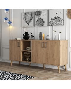 HANAH HOME Komoda Exxen 1626, svetlo braon