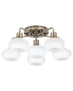 Rabalux Plafonjera Sorina E14 6x MAX 40W antik mesing (3918) - 3918