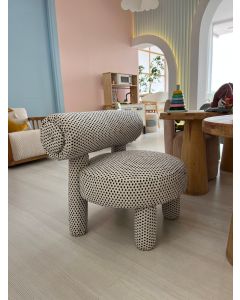 ATELIER DEL SOFA Fotelja za decu Dino, crna/bela - 391EVL1110
