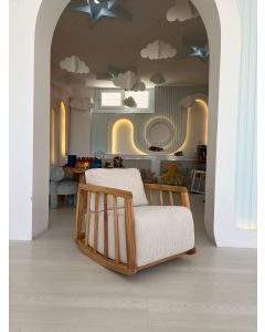 ATELIER DEL SOFA Fotelja za ljuljanje Kidi, bela