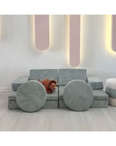 ATELIER DEL SOFA Modularni dvosed za decu Puzzle, plava