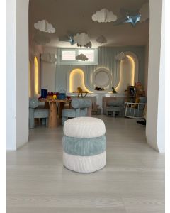 ATELIER DEL SOFA Tabure Miniboum, plava/bela