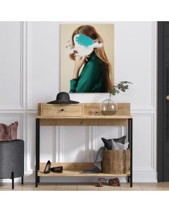 HANAH HOME Komoda za dnevnu sobu Alix, svetlobraon/crna