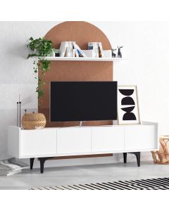 HANAH HOME TV komoda Kastra, bela - 393MRD1249