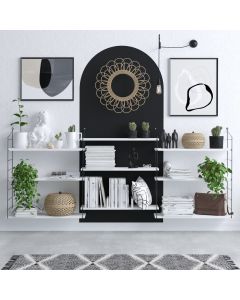 HANAH HOME Polica za knjige Lungo, bela - 393MRD1281