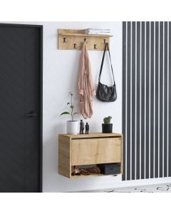 HANAH HOME Cipelarnik i čiviluk Paix, svetlobraon - 393MRD1287