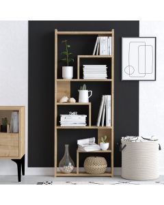 HANAH HOME Polica za knjige Megg, svetlobraon - 393MRD1293