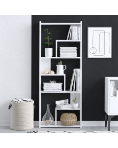 HANAH HOME Polica za knjige Prins, bela - 393MRD1294