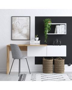 HANAH HOME Radni sto Tiff, bela/braon