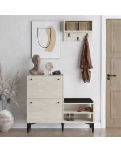 HANAH HOME Cipelarnik sa čivilukom Bred, bež