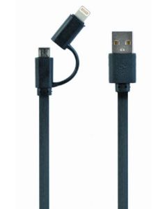 GEMBIRD USB 2.0 kabl na microUSB i 8 pin-a (Lightning), 1m, crna - 19679