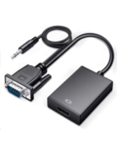 STARS SOLUTIONS Adapter VGA na HDMI crni