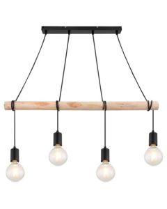 Rabalux Visilica Pablo E27 4x MAX 40W mat crno (3980) - 3980-1