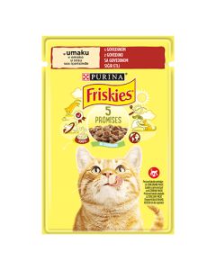 FRISKIES Vlažna hrana za mačke u sosu sa govedinom 85g - 7613036964166