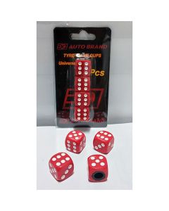 888 CAR ACCESSORIES Kapice ventila crveno-bele kockice 4kom - 3APT4077