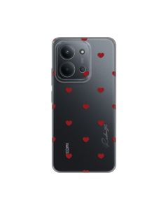 Maska za Xiaomi Redmi 15C 4G Red Hearts Silikonska Print