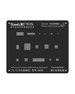 3D iBlack sablon za BGA kuglanje base banda QianliToolPlus crni za iPhone 8/X - 91608