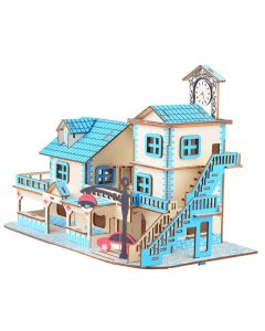 3d eko drvena puzzle - ŠARMANTNA VILA - 86-1