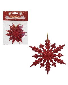 Novogodišnji ukras Pahulje crvena, set 1/2